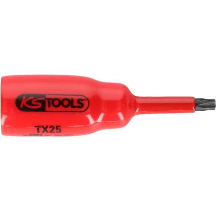 KS TOOLS 117.2457 - Douille tournevis 3/8" avec revêtement isolant pour vis Torx, courte