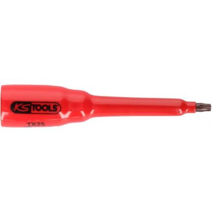 KS TOOLS 117.2465 - Douille tournevis 3/8" avec revêtement isolant pour vis Torx, longue