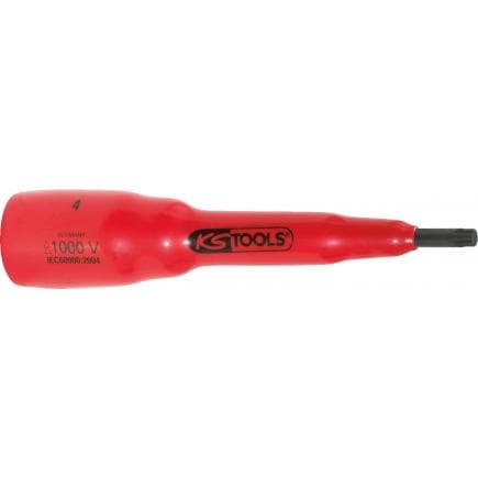KS TOOLS 117.3893 - Douille tournevis 3/8" avec revêtement isolant pour vis à cannelure (XZN®)