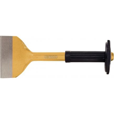 KS TOOLS 162.0181 - Burins larges avec poignée de sécurité, forme ovale plate