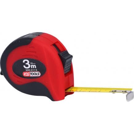 KS TOOLS 300.0113 - Mètre à ruban avec blocage noir-rouge