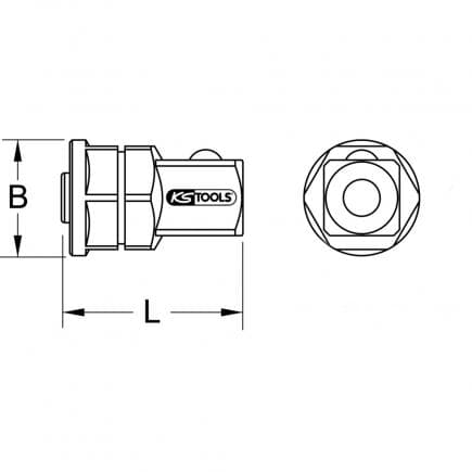 KS TOOLS 503.4263 - Adaptateur pour douilles GEAR plus