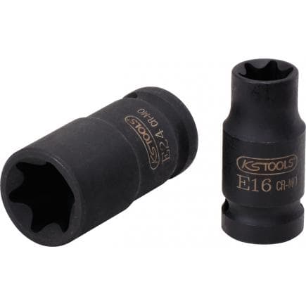 KS TOOLS 515.0996 - 3/8" Douilles à chocs Torx E, courtes