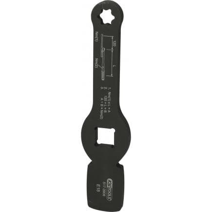 KS TOOLS 517.0908 - Clé à chocs Torx E 3/4" avec 2 surfaces d'impact