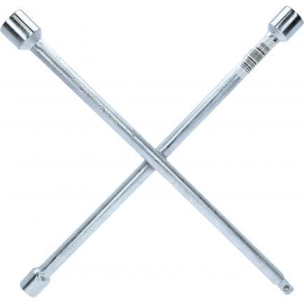 KS TOOLS 518.1150 - Clé à boulons de roue cruciforme, chrome mat, têtes polies