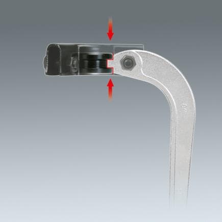KS TOOLS 700.1202 - Bras d'extraction, avec pince d'extraction précisément chanfreinée