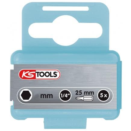 KS TOOLS 910.2259 - 1/4" Embouts EDELSTAHL (5 pcs), 6 pans