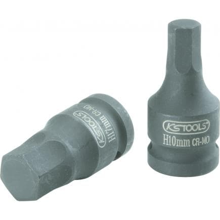 KS TOOLS 911.0989 - 1/2" Douilles à chocs 6 pans, courtes