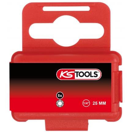 KS TOOLS 911.3720 - 1/4" Embouts de vissage 6 pans avec tête arrondie