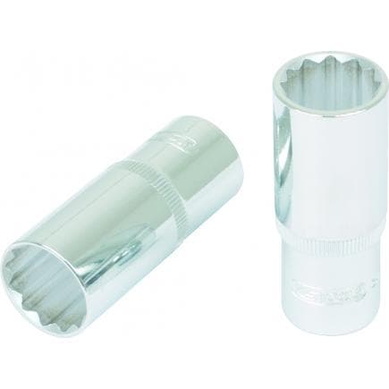 KS TOOLS 918.1285 - 1/2" Douilles 12 pans CHROME plus, longues (")