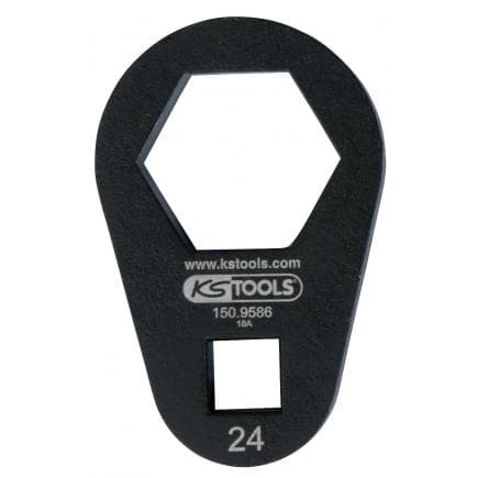 KS TOOLS 150.9587 - Clé à douille mâle 3/8", extra plate (mm)