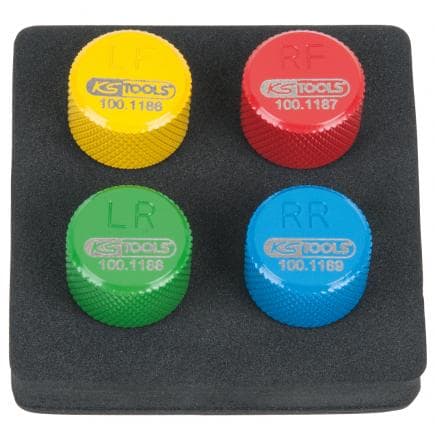 KS TOOLS 100.1185 - Purgeur de pneus TPMS (4 pcs)