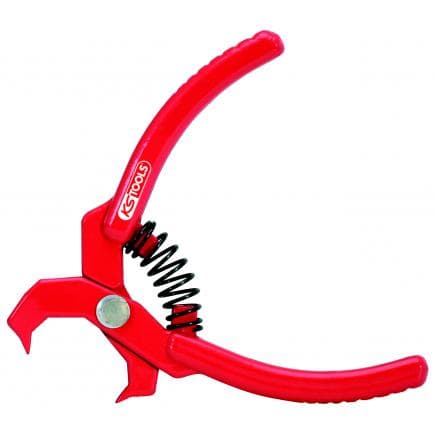 KS TOOLS 115.1097 - Pince à clips, rouge, coudée, 100 mm