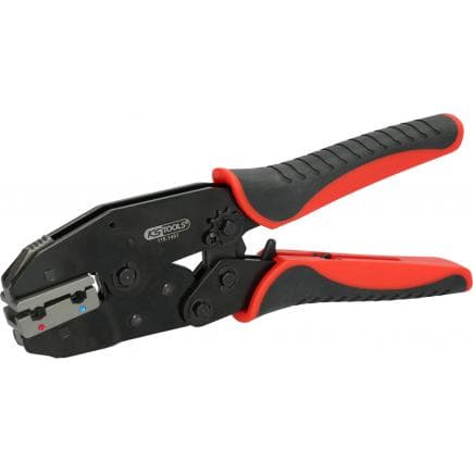 KS TOOLS 115.1495 - Pince à sertir pour douilles de connecteur plat coudées isolées