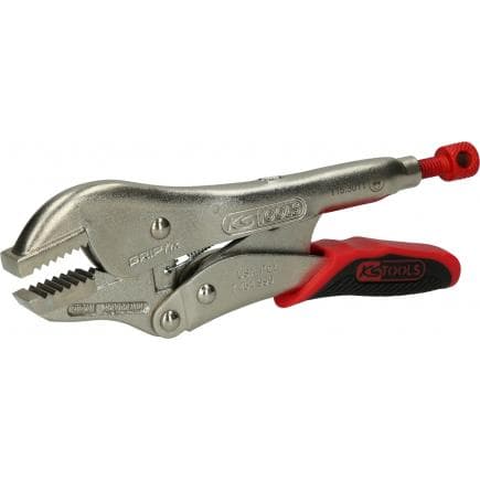 KS TOOLS 115.3011 - Pince étau à bec droit avec système d‘ouverture / fermeture facile,40mm,L=175mm