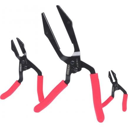 KS TOOLS 115.5010 - Jeu de pinces de déconnexion de flexible en continu, coudées (3 pcs)