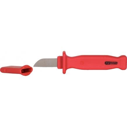 KS TOOLS 117.1295 - Couteau à dénuder avec revêtement isolant, 210 mm