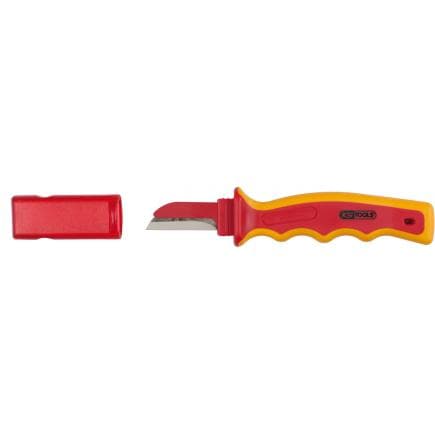 KS TOOLS 117.1304 - Couteau à dénuder avec revêtement isolant, 205 mm