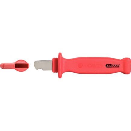 KS TOOLS 117.1391 - Couteau à dégainer avec revêtement isolant, 182 mm