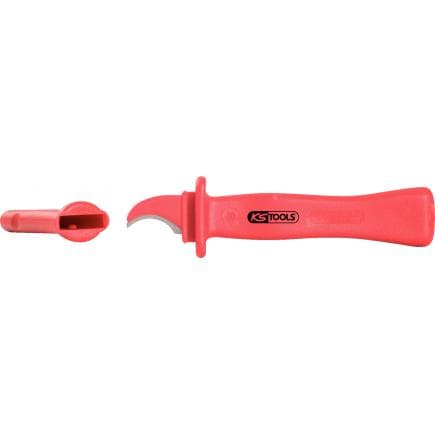 KS TOOLS 117.1394 - Couteau à dénuder avec revêtement isolant, 165 mm