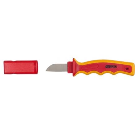 KS TOOLS 117.1397 - Couteau à dénuder avec revêtement isolant, 205 mm