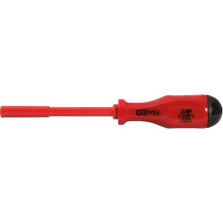 KS TOOLS 117.1625 - Tournevis porte-embouts 1/4" avec revêtement isolant et chargeur