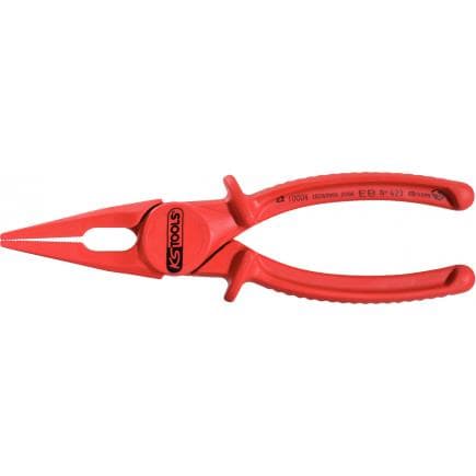 KS TOOLS 117.1640 - Pince à bec plat en plastique avec revêtement isolant, 200 mm