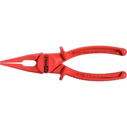 KS TOOLS 117.1641 - Pince à bec plat en plastique avec revêtement isolant, 190 mm