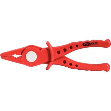 KS TOOLS 117.1642 - Pince à bec plat en plastique avec revêtement isolant, 180 mm