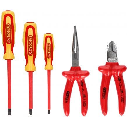 KS TOOLS 117.1770 - Jeu de pinces et tournevis ERGOTORQUE VDE variante 2 (5 pcs)