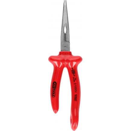 KS TOOLS 117.2203 - Pince à bec demi-rond 1000 V avec œillets pour sangle de sécurité