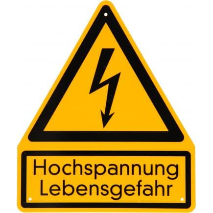 KS TOOLS 117.2483 - Plaque d'avertissement haute tension, danger de mort