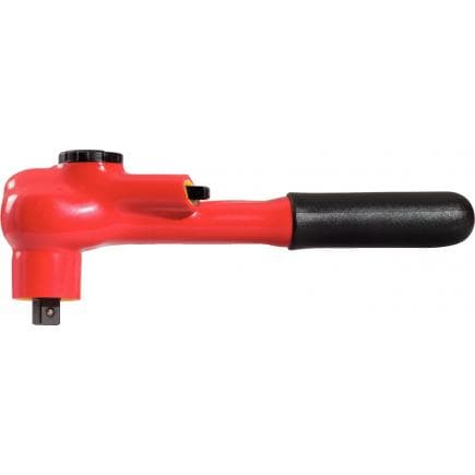 KS TOOLS 117.3800 - Cliquet réversible 3/8'' avec revêtement isolant avec mécanisme de blocage, 32 dents