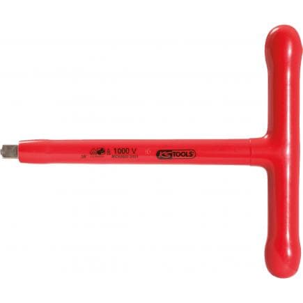 KS TOOLS 117.3820 - Clé mâle 3/8" poignée en T avec revêtement isolant, 200 mm