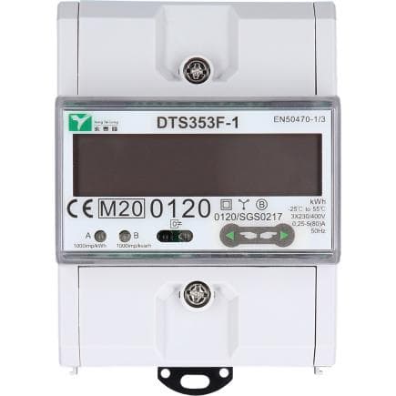 KS TOOLS 117.7933 - Compteur électrique efuturo pour profilé chapeau, étalonné MID, triphase, 11 ou 22 kW