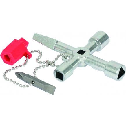 KS TOOLS 130.1020 - Clé universelle pour armoire électrique chaîne courte, 61mm