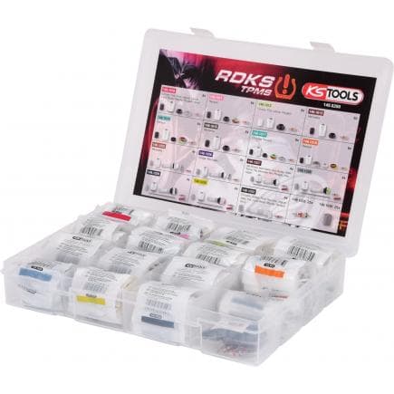 KS TOOLS 149.0200 - Coffret de réparation du système de pression de pneus pour valves TPMS )142 pcs)
