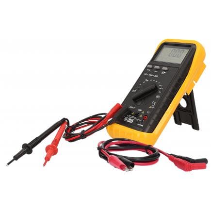KS TOOLS 150.1480 - Multimètre numérique avec piges de contrôle et pinces croco