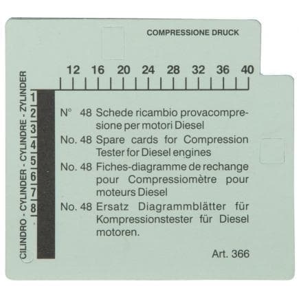 KS TOOLS 150.1657 - Jeu de cartes diagramme d'appareil de contrôle de pression et de compression destinée aux moteurs diesel (48 pcs)