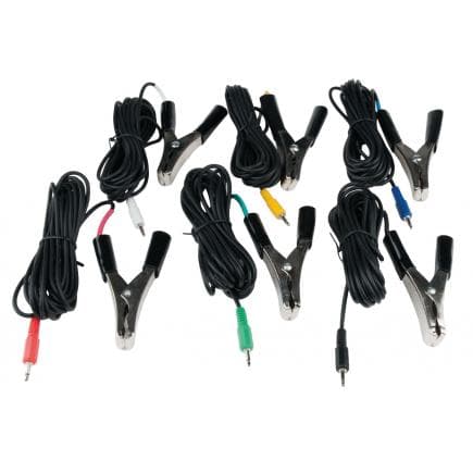 KS TOOLS 150.1695-6 - Pinces crocodiles avec code couleur (6 pcs)