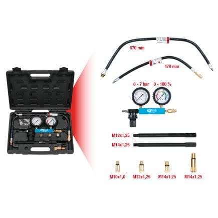 KS TOOLS 150.1780 - Testeur de perte de pression de cylindre (9 pcs)
