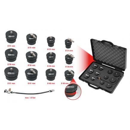 KS TOOLS 150.1825 - Coffret de test à baïonnette du système d'air du turbocompresseur (13 pcs)