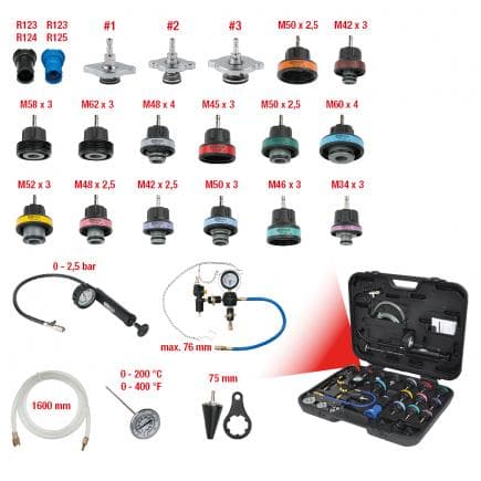 KS TOOLS 150.1930 - Coffret de diagnostic pour système de refroidissement (25 pcs)