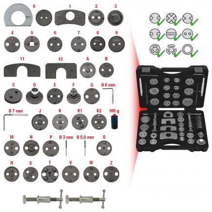 KS TOOLS 150.1970 - Jeu de repousses piston de frein (41 pcs)