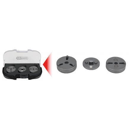 KS TOOLS 150.2295 - Jeu d'adaptateurs d'outils universel pour repousser les pistons de freins (3 pcs)