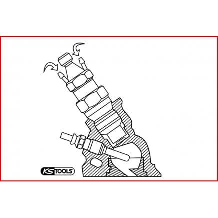 KS TOOLS 150.2312 - Douille pour buses d'injection 1/2", 12 pans, 27 mm
