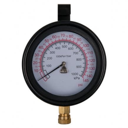 KS TOOLS 150.2326 - Manomètre ø 100,0 mm, 0 - 10 bars avec raccord rapide 1/4"