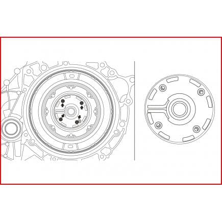 KS TOOLS 150.2415 - Jeu d'outils pour embrayage DCT pour Ford / Volvo (6 pcs)