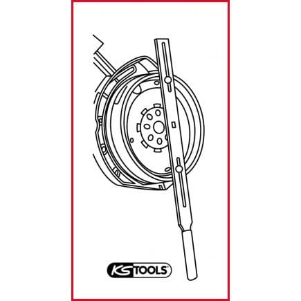 KS TOOLS 150.2435 - Outil de contrôle pour volant bi-masse sans rapporteur ni comparateur (15 pcs)