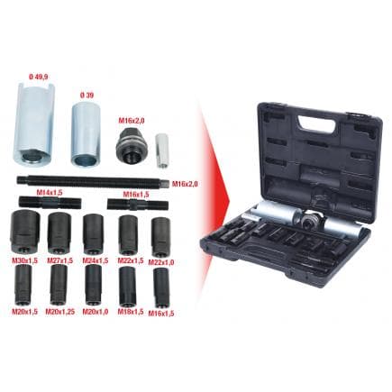 KS TOOLS 150.2750 - Jeu d'outils de montage de moyeux de roue (16 pcs)